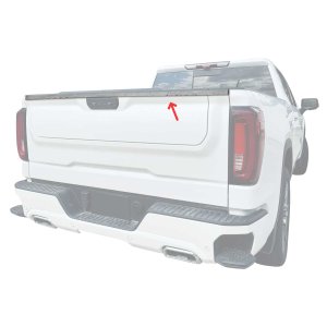 GMC Sierra 2500 Upper Tailgate Trim - Omac - S.Steel - Gloss Silver - 2015 GMC Sierra 2500 Upper Tailgate Trim - Omac - S.Steel - Gloss Silver - 2015